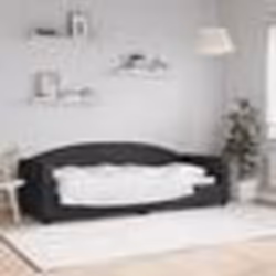 vidaXL Lit de repos sans matelas noir 80x200 cm tissu - 80 x 200 cm