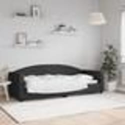 vidaXL Lit de repos sans matelas noir 80x200 cm tissu - 80 x 200 cm
