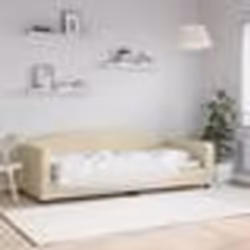 vidaXL Lit de repos sans matelas crème 90x200 cm tissu - 90 x 200 cm
