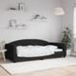 vidaXL Lit de repos sans matelas noir 100x200 cm tissu - 180 x 200 cm