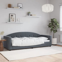Lit De Repos Gris Foncé 80x200 Cm Velours Vidaxl