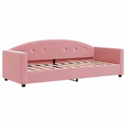 VidaXL 354132, lit sofa, Rose, mousse, Métal, Polyester, Polywood, Bois, 2220 mm, 900 mm
