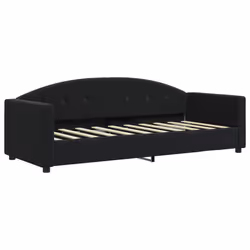 VidaXL 354133, lit sofa, Noir, mousse, Métal, Polyester, Polywood, Bois, 2220 mm, 900 mm
