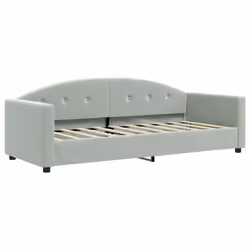 VidaXL 354136, lit sofa, Gris, mousse, Métal, Polyester, Polywood, Bois, 2220 mm, 1000 mm