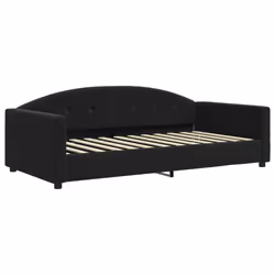 VidaXL 354147, lit sofa, Noir, mousse, Métal, Polyester, Polywood, Bois, 2220 mm, 1100 mm