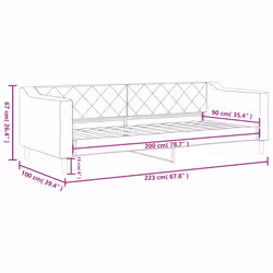 VidaXL 354157 canapé lit sofa Gris - Vue supplémentaire 8