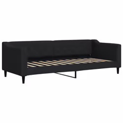 VidaXL 354158, lit sofa, Noir, mousse, Métal, Polyester, Bois, 2230 mm, 900 mm