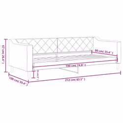 VidaXL 354161 canapé lit sofa Gris - Vue supplémentaire 7