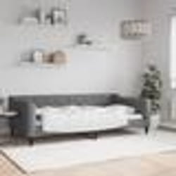 vidaXL Lit de repos gris foncé 100x200 cm tissu - 100 x 200 cm