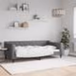 vidaXL Lit de repos sans matelas gris foncé 90x190 cm tissu - 180 x 200 cm