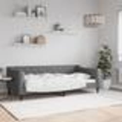 vidaXL Lit de repos sans matelas gris foncé 90x190 cm tissu - 180 x 200 cm