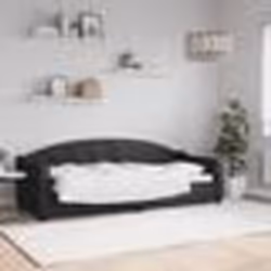 vidaXL Lit de repos sans matelas noir 80x200 cm tissu - 80 x 200 cm