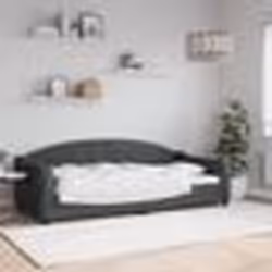 vidaXL Lit de repos sans matelas gris foncé 90x200 cm tissu - 90 x 200 cm