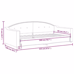 VidaXL 354187 canapé lit sofa Crème - Vue supplémentaire 8