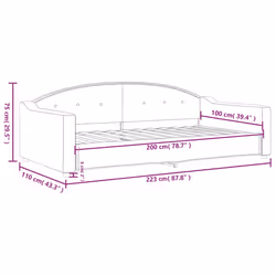 VidaXL 354192 canapé lit sofa Crème - Vue supplémentaire 8