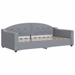 VidaXL 354193, lit sofa, Gris, mousse, Métal, Polyester, Bois, 2120 mm, 1000 mm