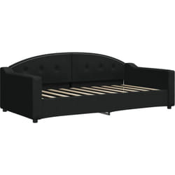 Lit de repos sans matelas noir 90x190 cm tissu Vidaxl