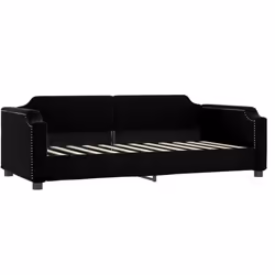 VidaXL 354202, lit sofa, Noir, mousse, Métal, Polyester, Bois, 2230 mm, 900 mm