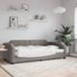vidaXL Lit de repos sans matelas taupe 90x200 cm tissu - 180 x 200 cm