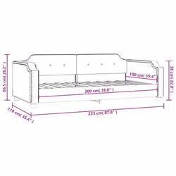 VidaXL 354210 canapé lit sofa Gris - Vue supplémentaire 8