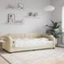 vidaXL Lit de repos crème 100x200 cm tissu - 100 x 200 cm
