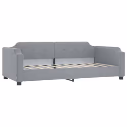 VidaXL 354215, lit sofa, Gris, mousse, Métal, Polyester, Bois, 2130 mm, 1000 mm