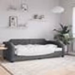 vidaXL Lit de repos sans matelas gris foncé 90x190 cm tissu - 90 x 190 cm