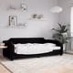 vidaXL Lit de repos sans matelas noir 90x190 cm tissu - 180 x 200 cm