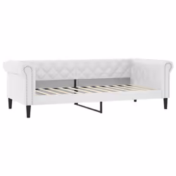 VidaXL 354223, lit sofa, Blanc, mousse, Simili-cuir, Métal, Polywood, Bois, 2350 mm, 900 mm