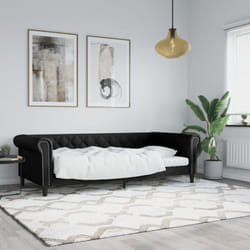 Vidaxl - Lit de jour sans matelas noir 90x200 cm similicuir