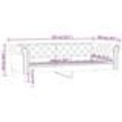 vidaXL Lit de jour sans matelas crème 90x200 cm similicuir - 90 x 200 cm