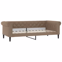 VidaXL 354233, lit sofa, Cappucino, mousse, Simili-cuir, Métal, Polywood, Bois, 2350 mm, 1100 mm