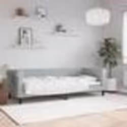 vidaXL Lit de repos sans matelas gris clair 80x200 cm velours - 80 x 200 cm