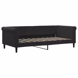 VidaXL 354248, lit sofa, Noir, mousse, Métal, Polyester, Polywood, Bois, 2290 mm, 1000 mm