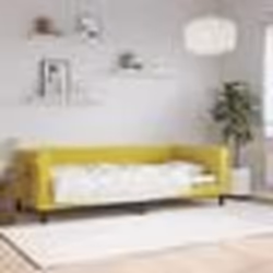 vidaXL Lit de repos sans matelas jaune 90x200 cm velours - 90 x 200 cm