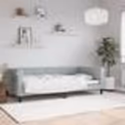 vidaXL Lit de repos sans matelas gris clair 100x200 cm velours - 100 x 200 cm