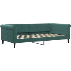 Lit de repos sans matelas vert foncé 100x200 cm velours Vidaxl