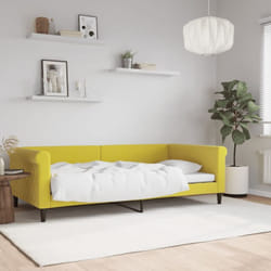 Lit De Repos Sans Matelas Jaune 100x200 Cm Velours Vidaxl