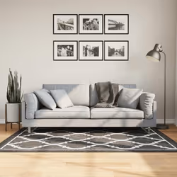 vidaXL Tapis lavable noir et blanc 120x180 cm antidérapant
