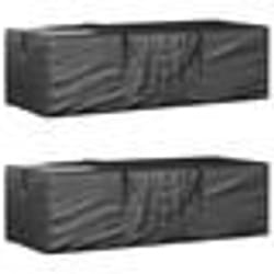 vidaXL Sacs de rangement pour sapin de Noël 2 pcs noir polyéthylène