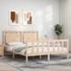 vidaXL Cadre de lit sans matelas 160x200 cm bois massif de pin - 160 x 200 cm