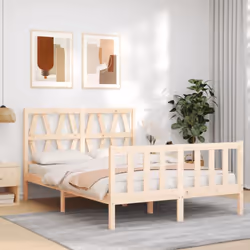 Profitez d'une bonne nuit de sommeil dans ce cadre de lit en bois ! Il sera un supplément pratique et décoratif à votre intér ...
