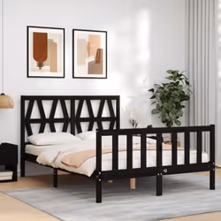 Profitez d'une bonne nuit de sommeil dans ce cadre de lit en bois ! Il sera un supplément pratique et décoratif à votre intér ...