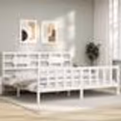 vidaXL Cadre de lit sans matelas blanc bois massif de pin - 80 x 200 cm
