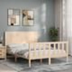 vidaXL Cadre de lit sans matelas 140x200 cm bois massif de pin - 140 x 200 cm