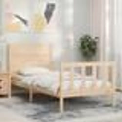 vidaXL Cadre de lit sans matelas 90x200 cm bois de pin massif - 90 x 200 cm