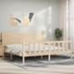 vidaXL Cadre de lit sans matelas 200x200 cm bois massif de pin - 200 x 200 cm