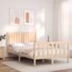 vidaXL Cadre de lit sans matelas bois de pin massif - 120 x 190 cm