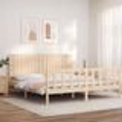 vidaXL Cadre de lit sans matelas bois massif de pin - 180 x 200 cm