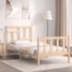 vidaXL Cadre de lit sans matelas bois de pin massif - 90 x 190 cm
